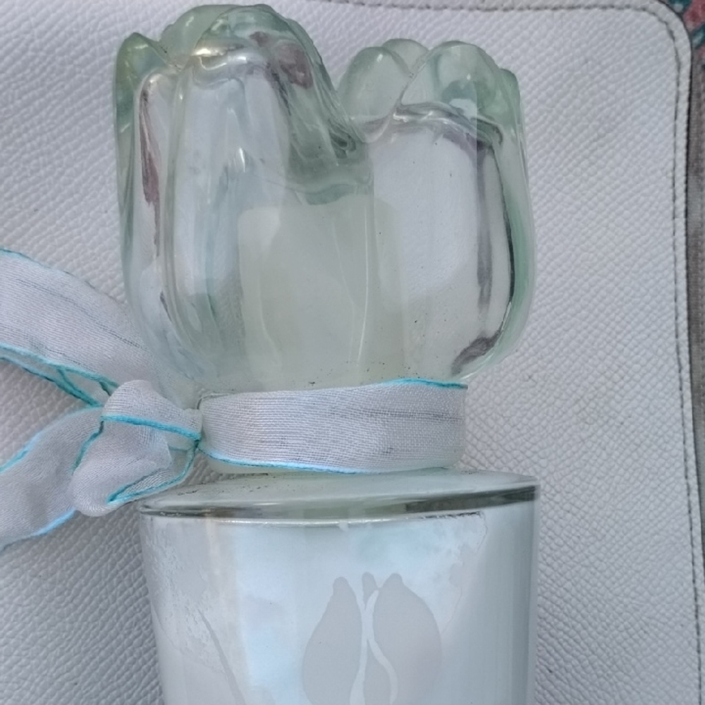 Rare Bath & Body Works White Floral Body Lotion In Thick Glass Keepsake - Picture 4 of 5